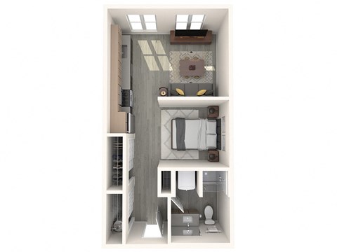 Tilian Open 1x1 3D Floor Plan